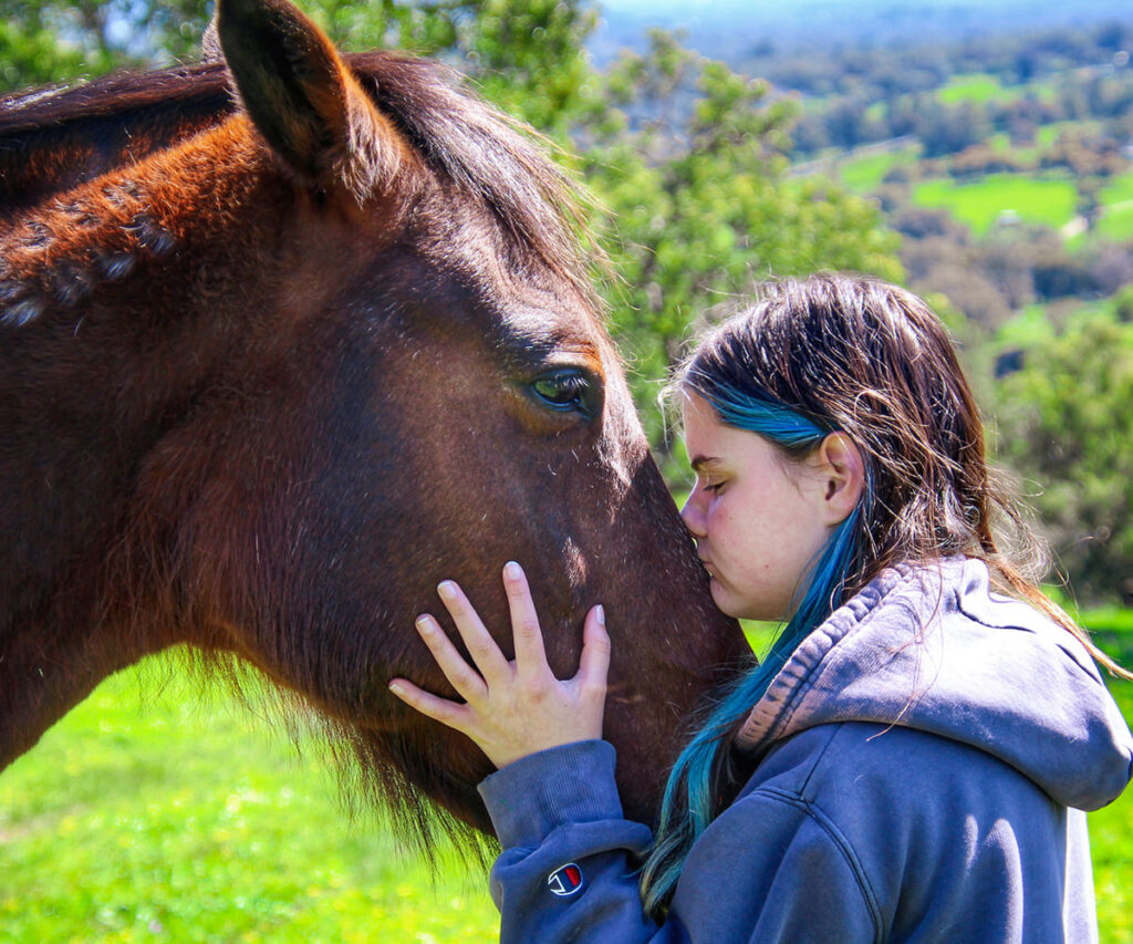 Student-centred education - Fairbridge student with a horse